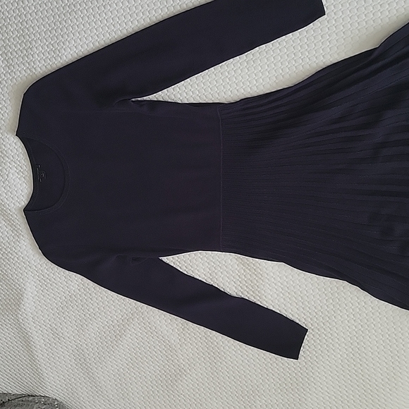 Shimmer Pleated Sweater Dress - Picture 6 of 8